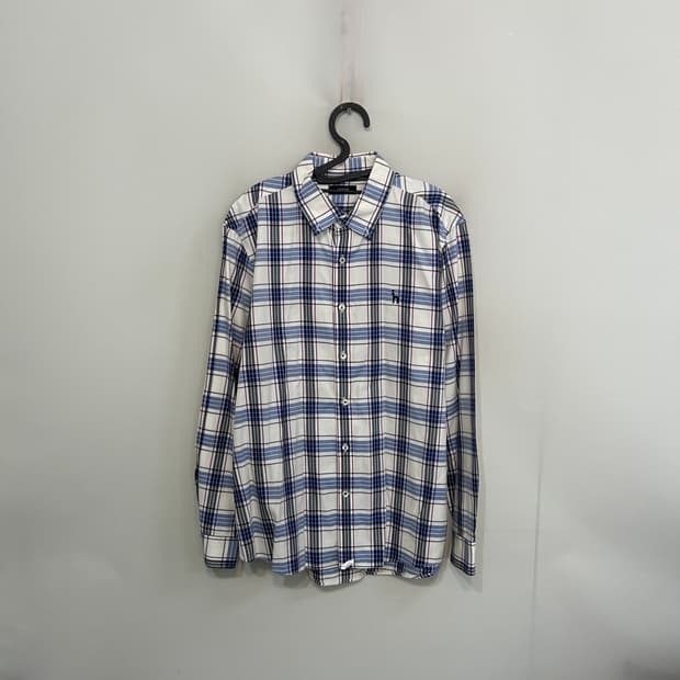 헤지스 타탄체크 캐주얼 셔츠 105