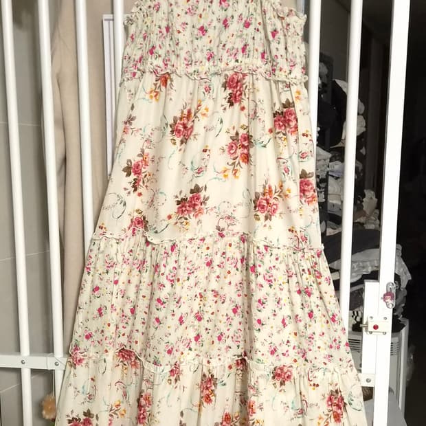 일본브랜드 패치워크 모리걸 롱 원피스