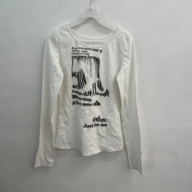 Y2K jpn 레터링 롱슬리브 M