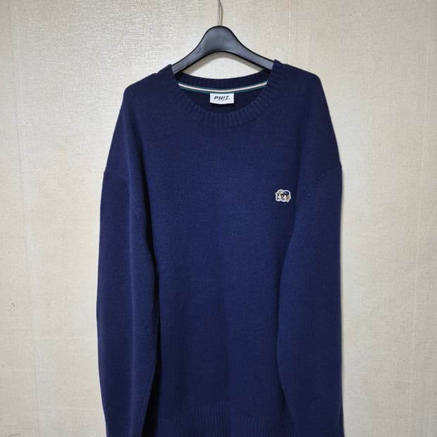 헤지스 피즈 더블로고 니트