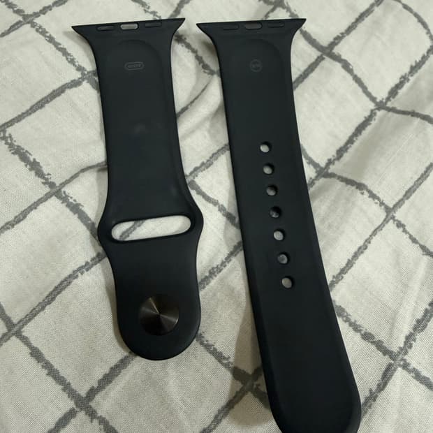애플워치 블랙 스포츠밴드 블랙 44mm S/M