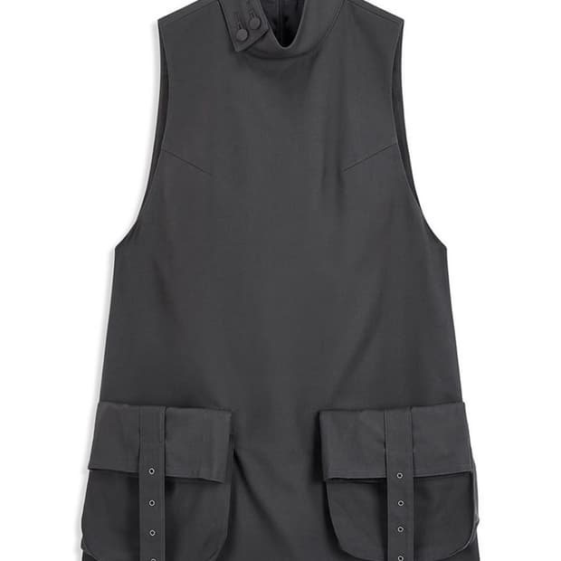 오픈와이와이 카고 포켓 미니 원피스 차콜 S