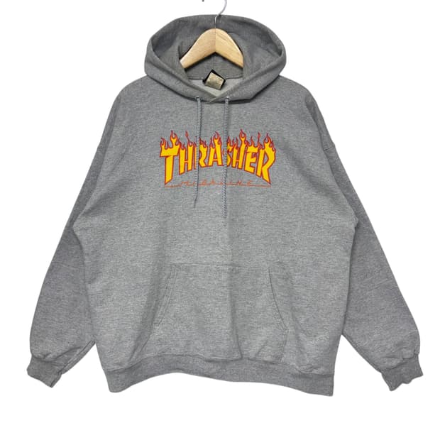 트레셔 불꽃로고 후드티