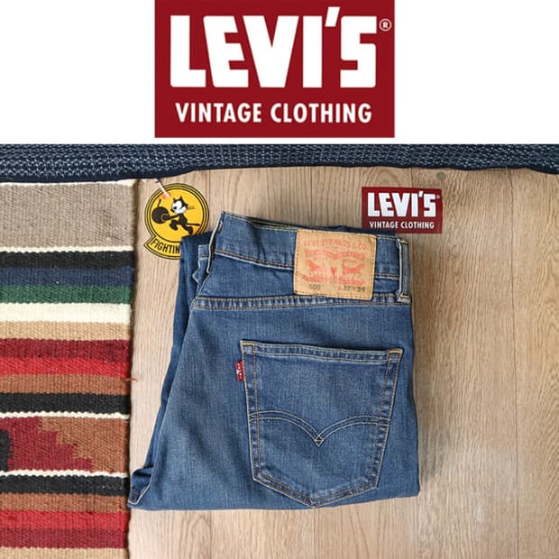 levis 리바이스 505 워싱 가공 데님 미사용 32