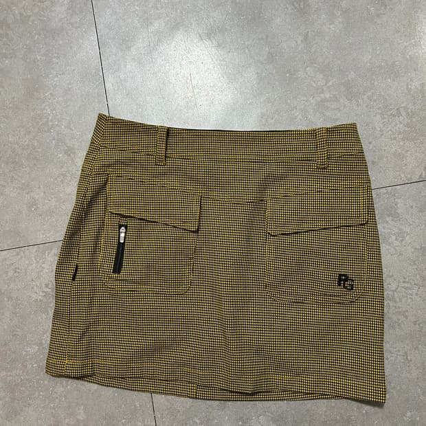 파리게이츠 골프 깅엄체크 미니 스커트  44size  
