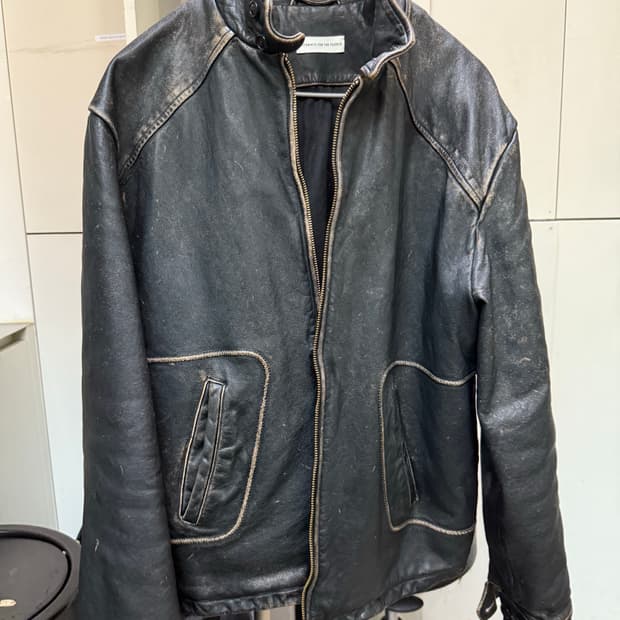 오토매틱포더피플 파이핑레더자켓 mk2 2사이즈