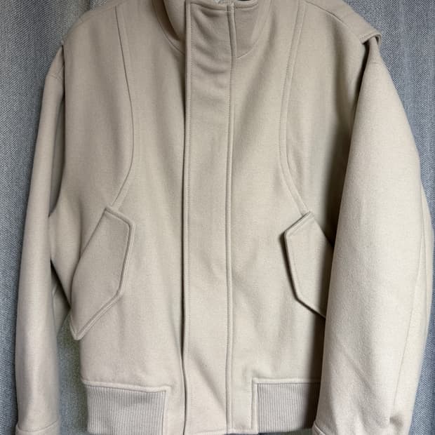 벨리에 오버핏 울100 블루종