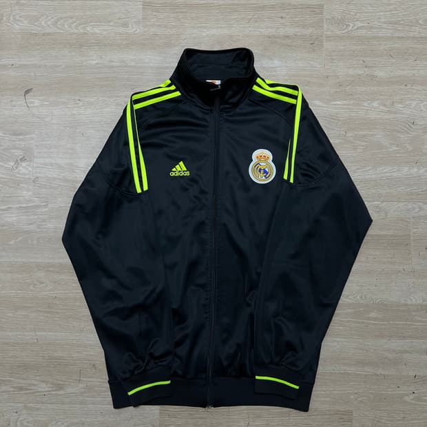 아디다스 레알마드리드 축구복 져지 트랙탑 자켓 [블랙] L/100