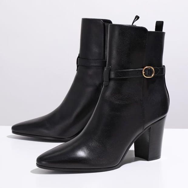 셀린느 윌턴 조드퍼 90 카프스킨 앵클 부츠 블랙