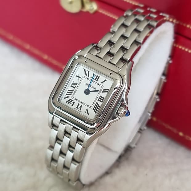 [까르띠에 풀세트] 신형 팬더 스몰 S 스틸 쿼츠 여성시계 18년