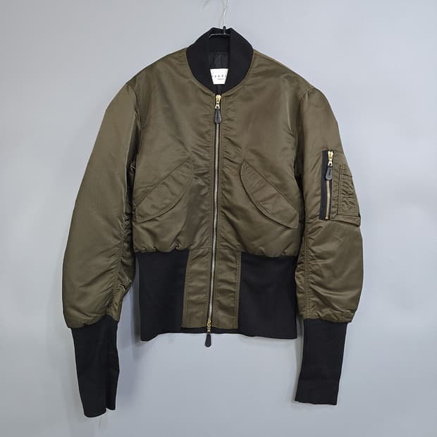 산드로(sandro) 여성 항공점퍼 MA-1 스타일 블루종 카키 1