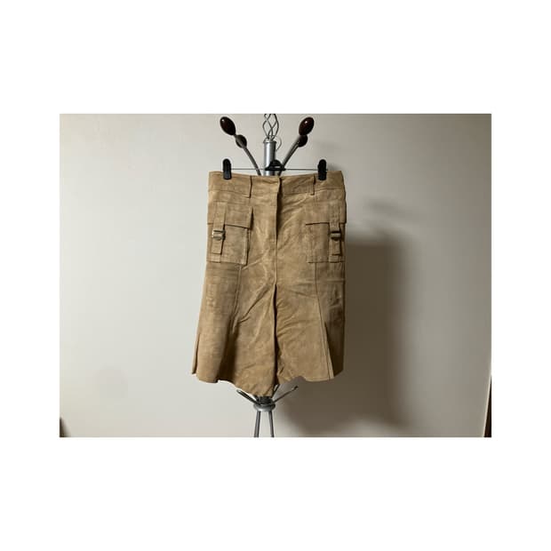 vintage pocket suede skirt