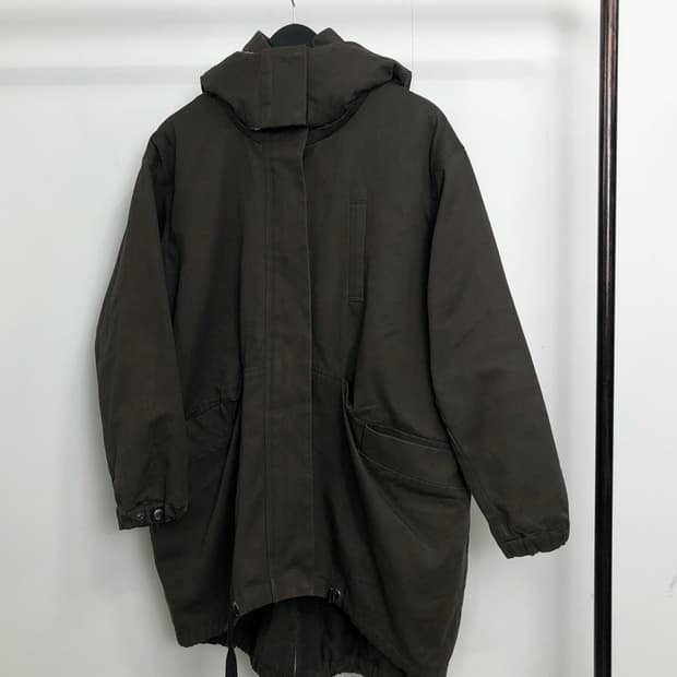 KBF brown fur hood coat