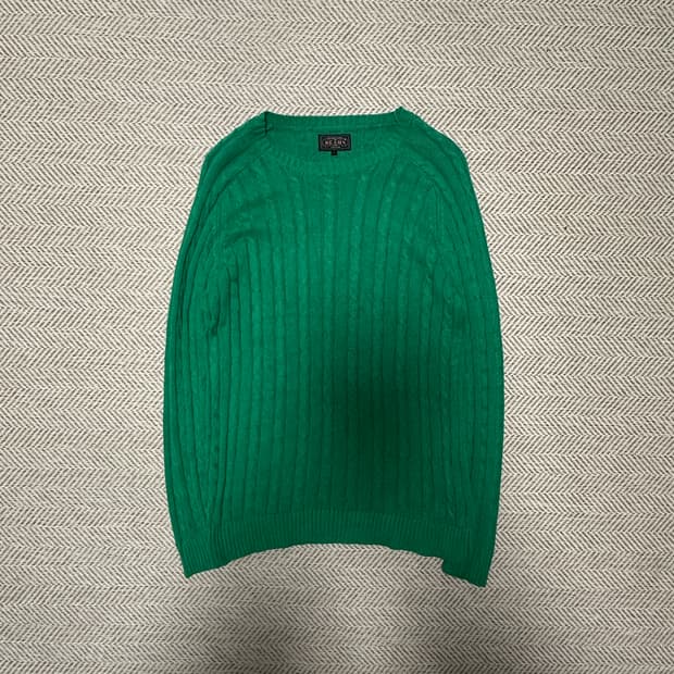 BEAMS PLUS japan knit green