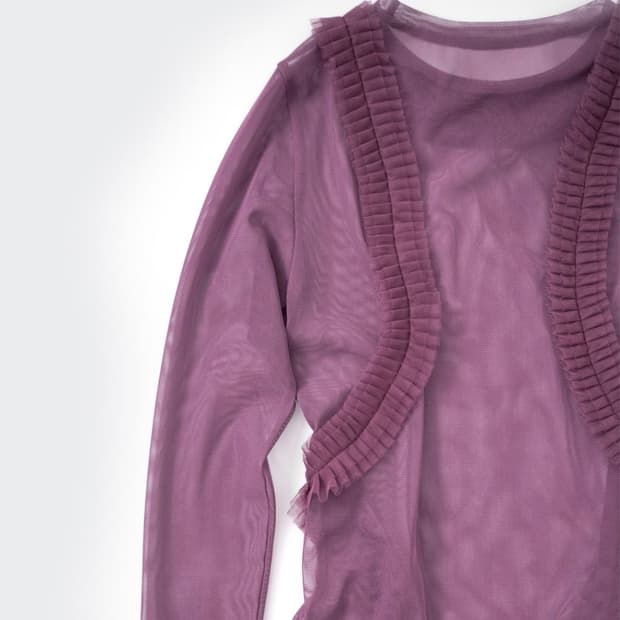 (구해요) 울리카상투스 플리츠탑 퍼플