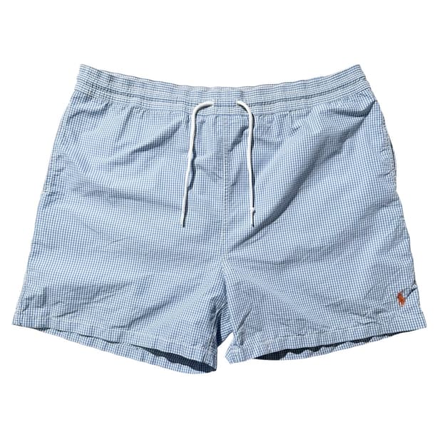 폴로 랄프로렌 깅엄체크 스윔팬츠 반바지