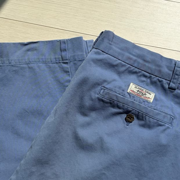 90s 빈티지 폴로 랄프로렌 더스티 블루 치노 팬츠 30