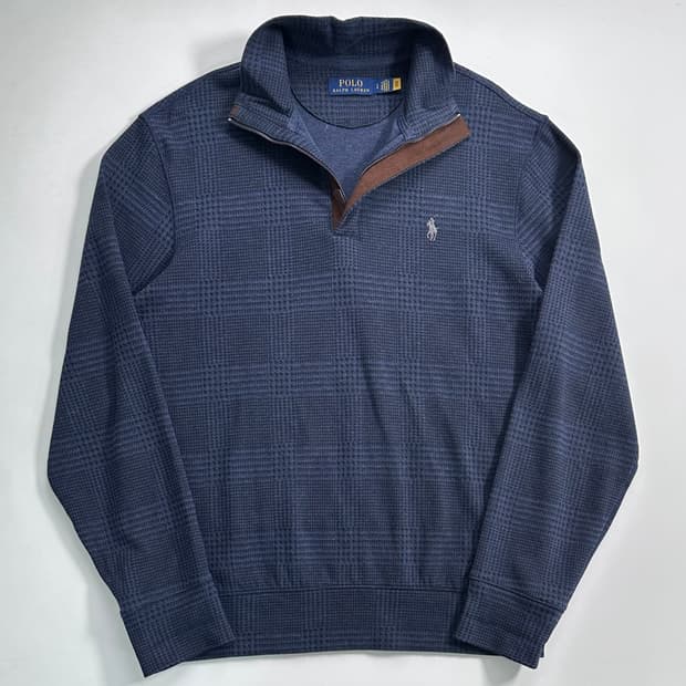 폴로 랄프로렌 체크 반집업 