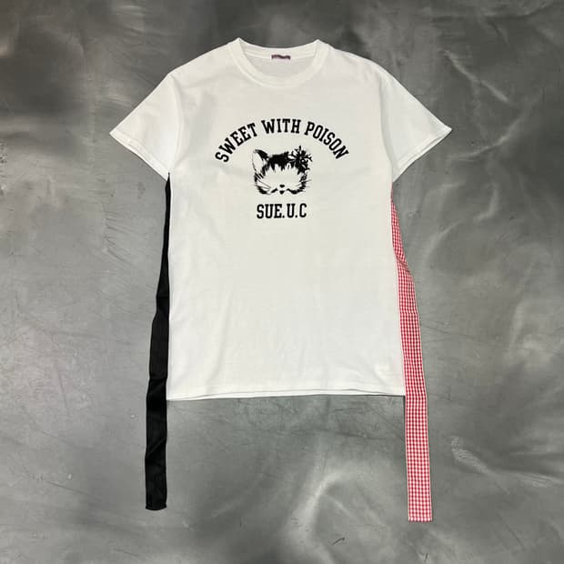  수 언더커버 리본 캣 반팔티 y16209