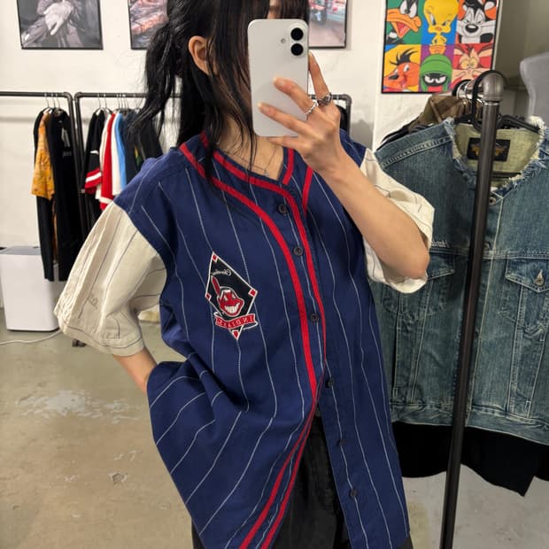 빈티지 베이스볼 져지