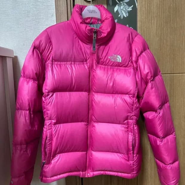 노스페이스 에코 핑크패딩80
