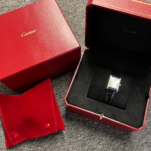 까르띠에 탱크 스몰 머스트블랙 풀박스