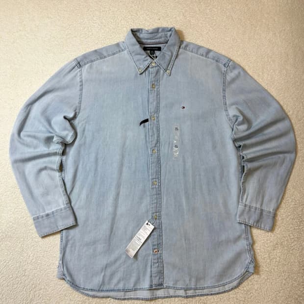타미힐피거 가먼트다잉 데님 셔츠 pn6165   