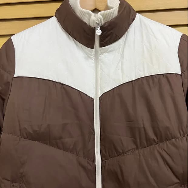 그렉노먼 여성 브라운 덕다운패딩점퍼 