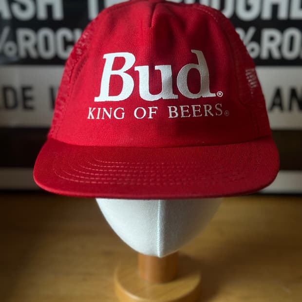80s Budweiser 빈티지 버드와이저 트러커캡 메쉬캡 모자