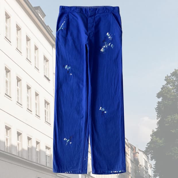 빈티지 오리지널 페인팅 프렌치 워크팬츠 008