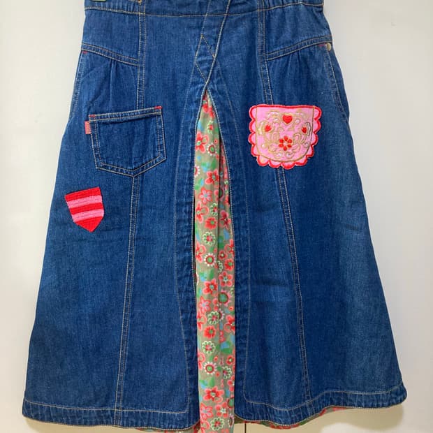 오일릴리 데님 스커트