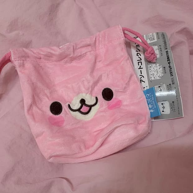 [새상품] 마메고마 파우치 사쿠라고마 핑크 마메고마 딸기우유 가챠 복조리
