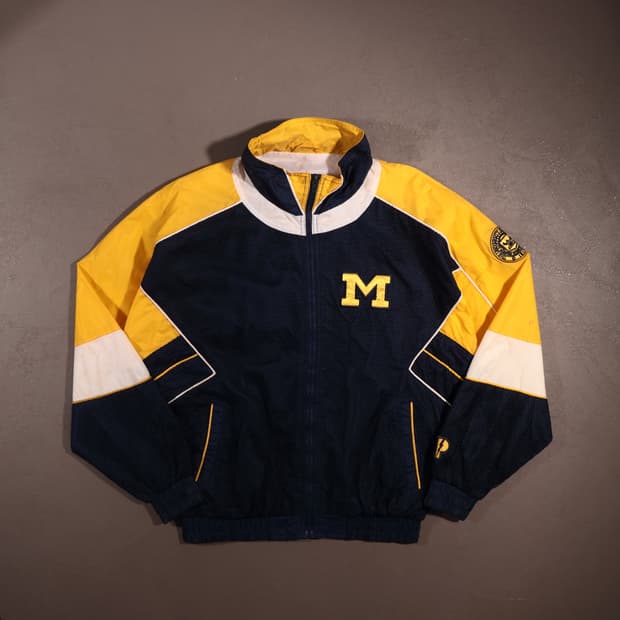 90s 올드스쿨 컬리지 매쉬 바람막이