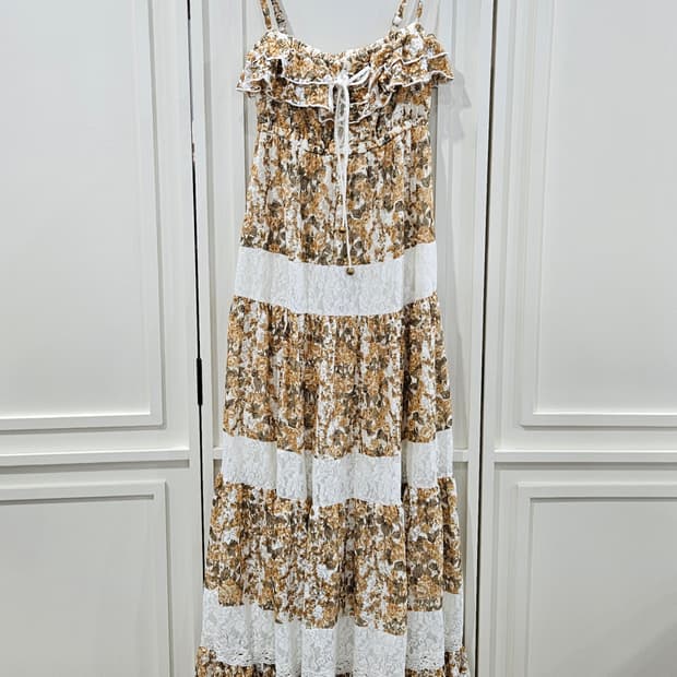 LIZ LISA(리즈리사) 플라워 레이스 롱 원피스