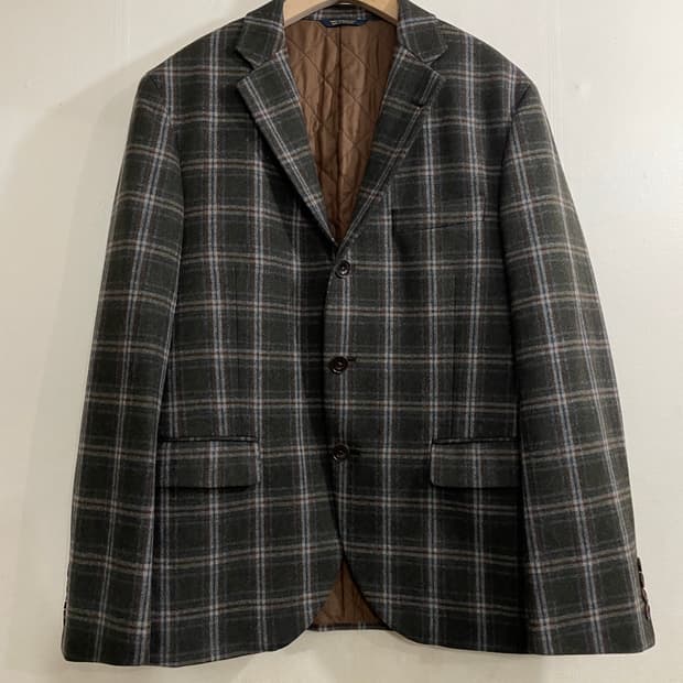 브룩스 브라더스 울 체크 블레이저 자켓 40S