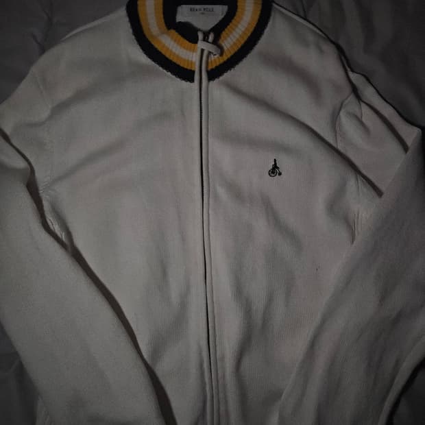 빈폴 화이트 니트 집업