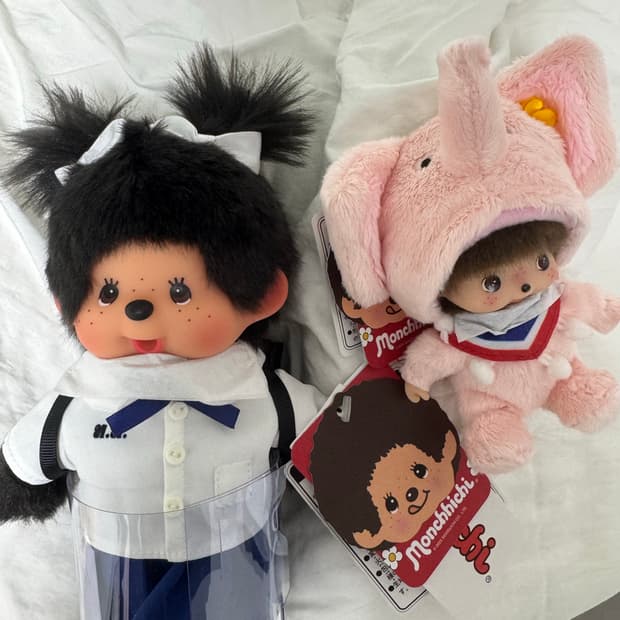 정품택달린새상품 몬치치 태국 한정 교복치치여아/코끼리핑크