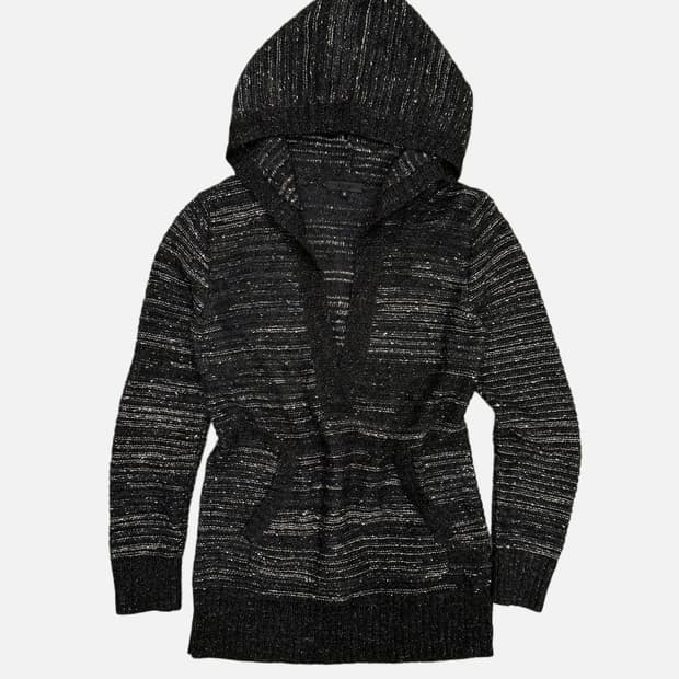 grunge texture knit hood