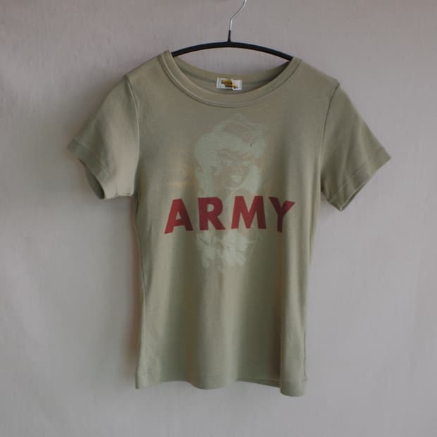 히스테릭 글래머 ARMY 베이비 티셔츠 카키