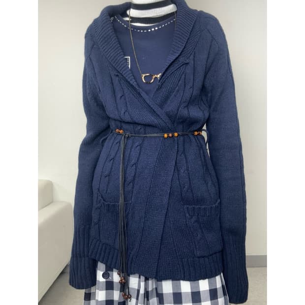 빈티지 네이비 가디건