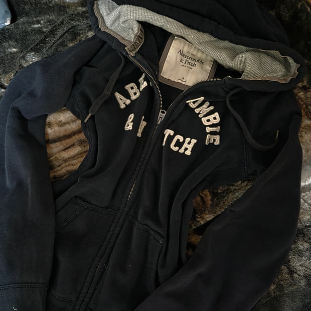 아베크롬비 네이비 딱붙슬림핏 후드집업 M