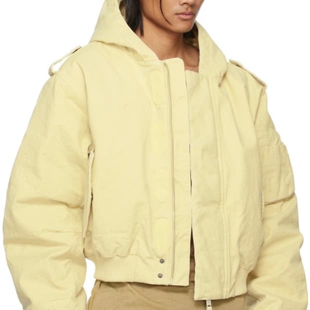 엔타이어 스튜디오 w2 캔버스 봄버 라이트 옐로우 L