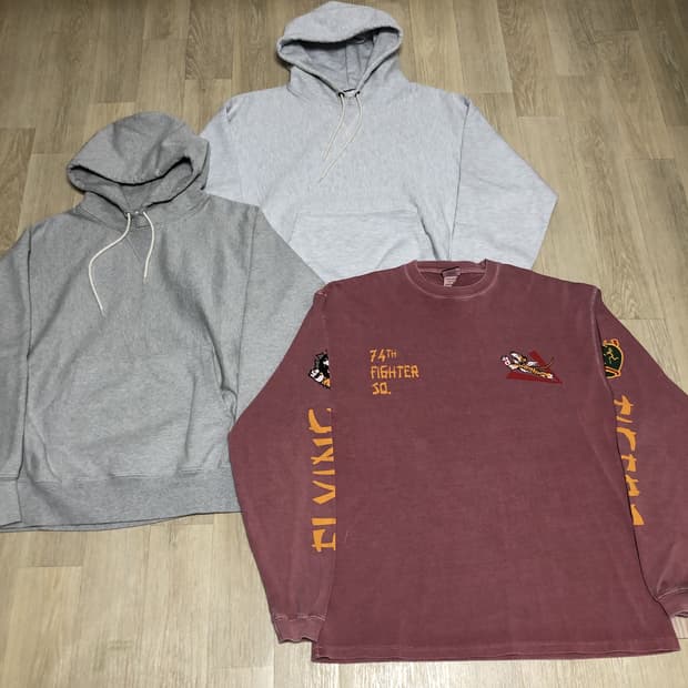 (M) 아웃스탠딩 리버스위브 헤비 후디 2종 + 헤비 롱슬리브