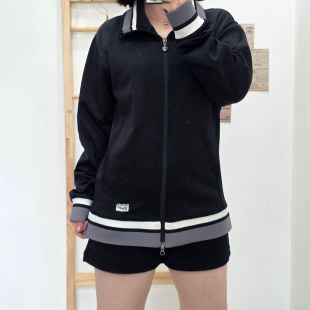 [프립]L/오니츠카타이거 트랙탑 집업 져지 블랙