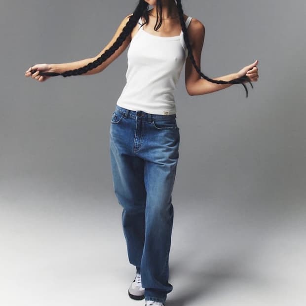 글로니 미드라이즈 데님 L
