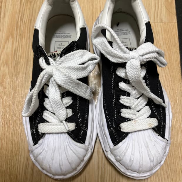 41 메종 미하라 야스히로 블레이키 OG 솔 캔버스 로우탑 스니커즈