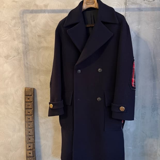 시스템 더블 브레스티드 코트 100~105