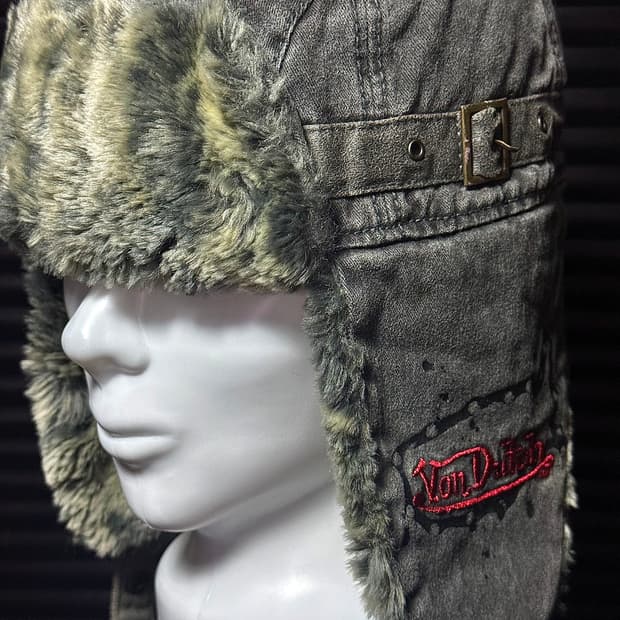 본더치 귀도리 트루퍼햇 털 퍼 데님 락시크 락 고스 펑크 갸루 로리걸