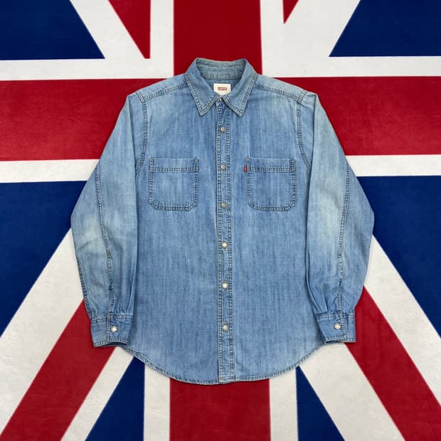 리바이스 데님 셔츠 S 실측 M 