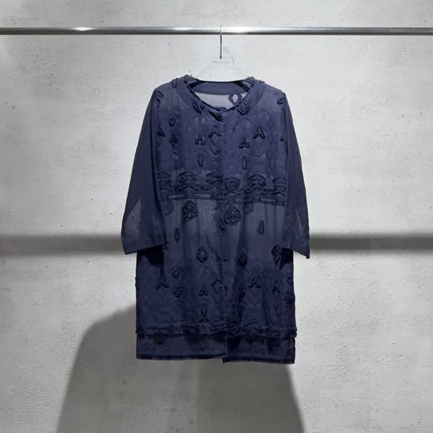 이세이 미야케 HAAT 쉬어 자카드 가디건